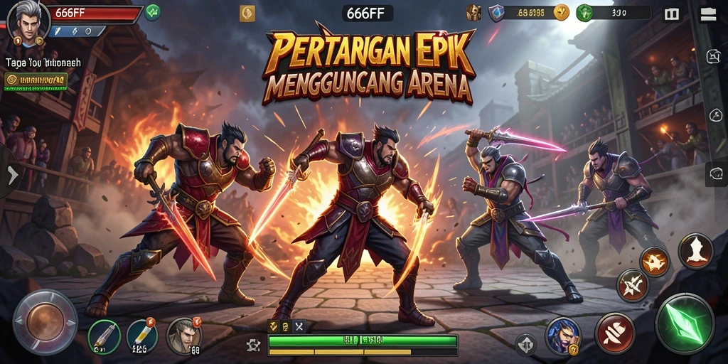 Tangkapan layar dari gameplay Fighting seru di 666FF.