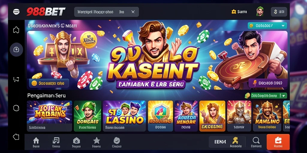 Tampilan gameplay kasino yang menarik dan interaktif di 988BET.