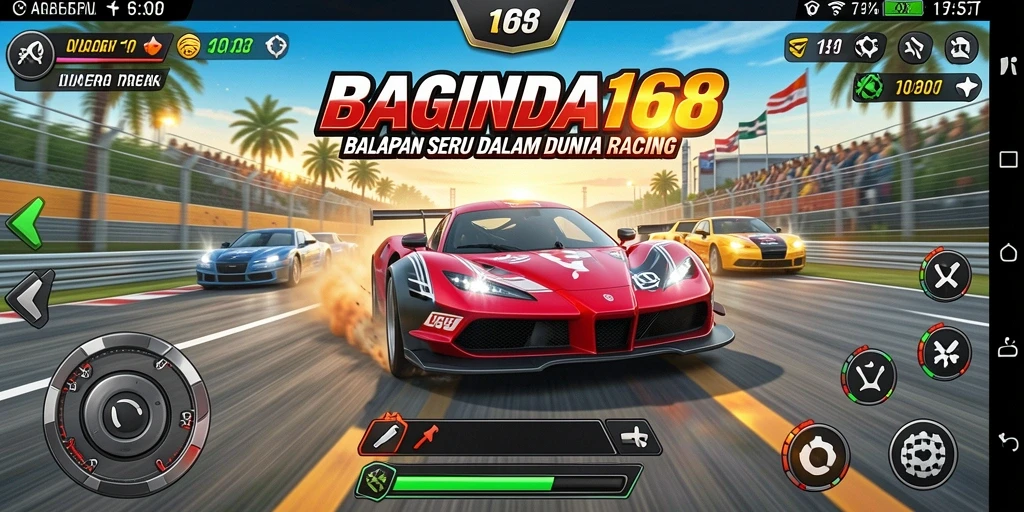 Gameplay balapan mendebarkan di BAGINDA168.