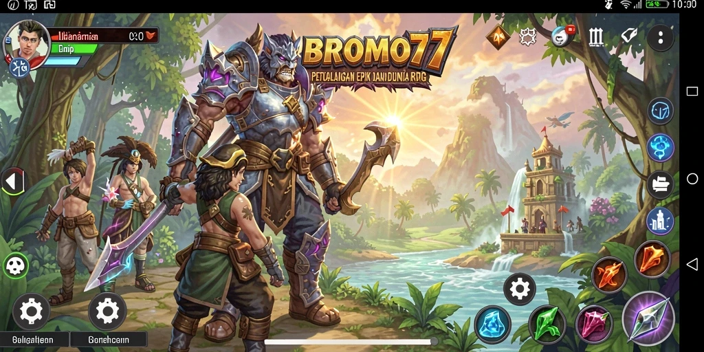 Tampilan gameplay seru dari BROMO77 yang penuh aksi.