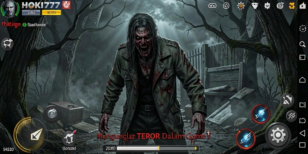 Tampilan gameplay seram di HOKI777 yang memikat dan mendebarkan.