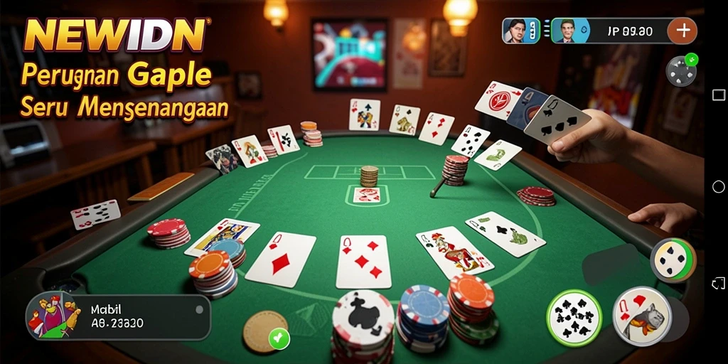 Tampilan gameplay seru dalam permainan Gaple NEWIDN.