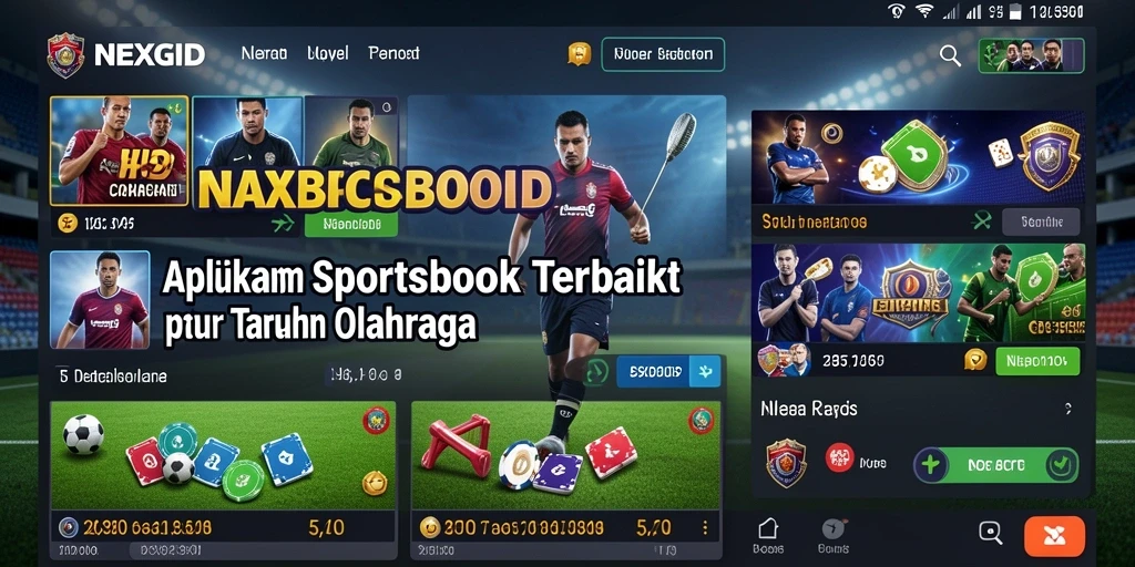 Tangkapan layar gameplay NEXGID menampilkan aksi taruhan olahraga yang dinamis.