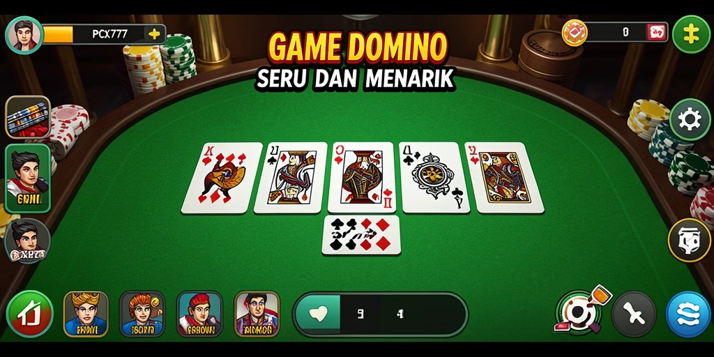 Tampilan menarik dari gameplay Domino di PCX777.
