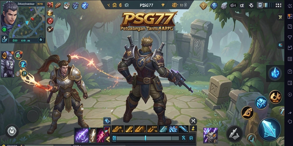 Tampilan gameplay seru dalam dunia ARPG yang luas.