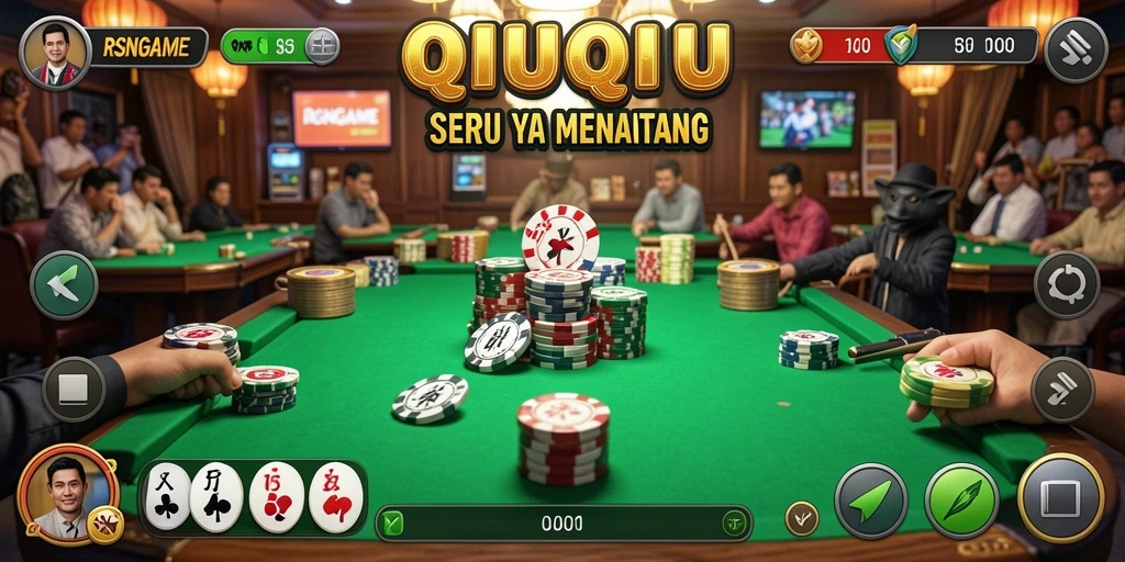 Tampilan gameplay RSNGAME dengan suasana QiuQiu yang mendebarkan.
