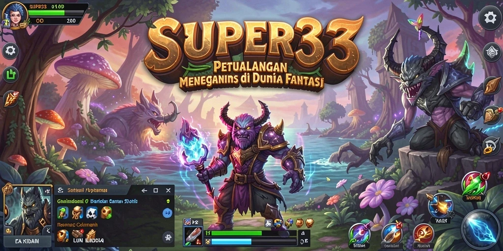 Tampilan gameplay SUPER33 yang memukau dan penuh petualangan.