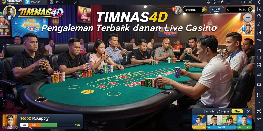 Tampilan gameplay Live Casino TIMNAS4D yang memukau dan seru.